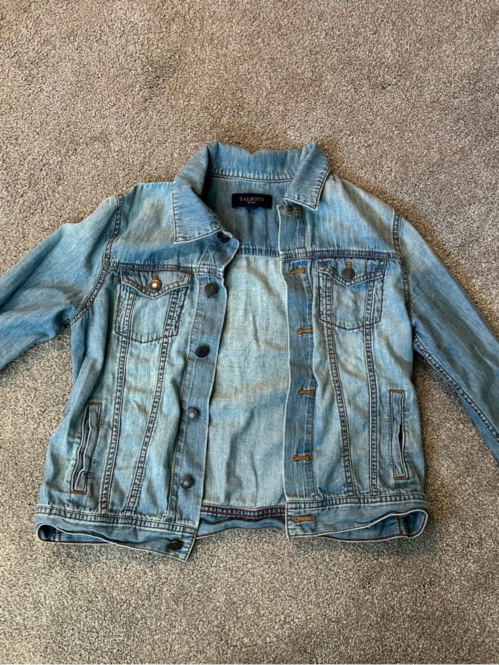 Talbots Light Wash Blue Denim Jacket - Women's Jean Jacket